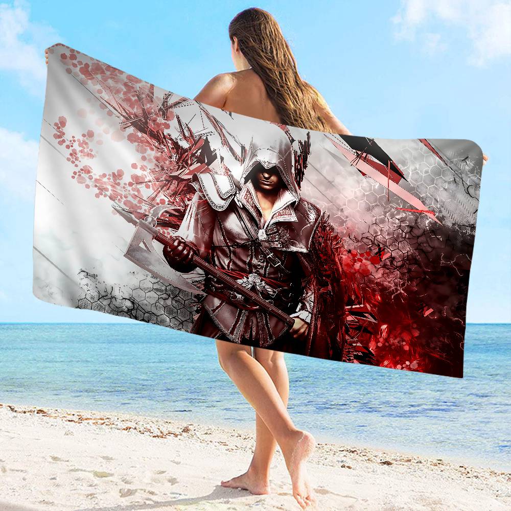 A-Assassin C-Creed Игра Микрофибра Печатное Пляжное Полотенце Альпинизм Йога Пляж Плавание Бег Впитывающее Мягкое Полотенце