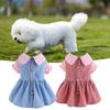 Adorable Pet Princess Dress with Cute Bear Button Soft Comfortable Breathable Cat Dog Dress for Spring Summer