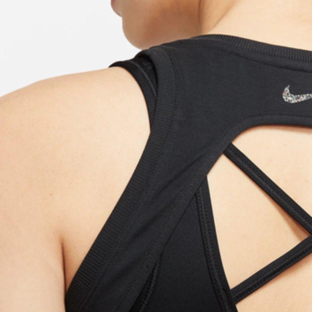 Nike Tank Tops Women's Black Crew Neck Moderate Straight Fit DQ5613-010