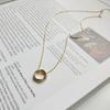925 Sterling Silver Geometric Clavicle Chain Necklace Fashion Irregular Circle Gold Necklace For Women Party Gift S-N533
