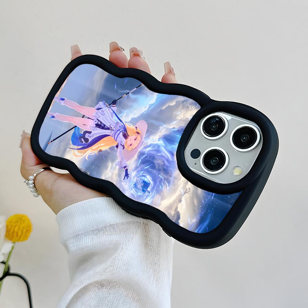 Wuthering Waves Phoebe Phone Case for iPhone 17 16 15 14 13 12 11 Air Pro Max Plus Wavy Edge TPU Colorful Cover Luxury Cover