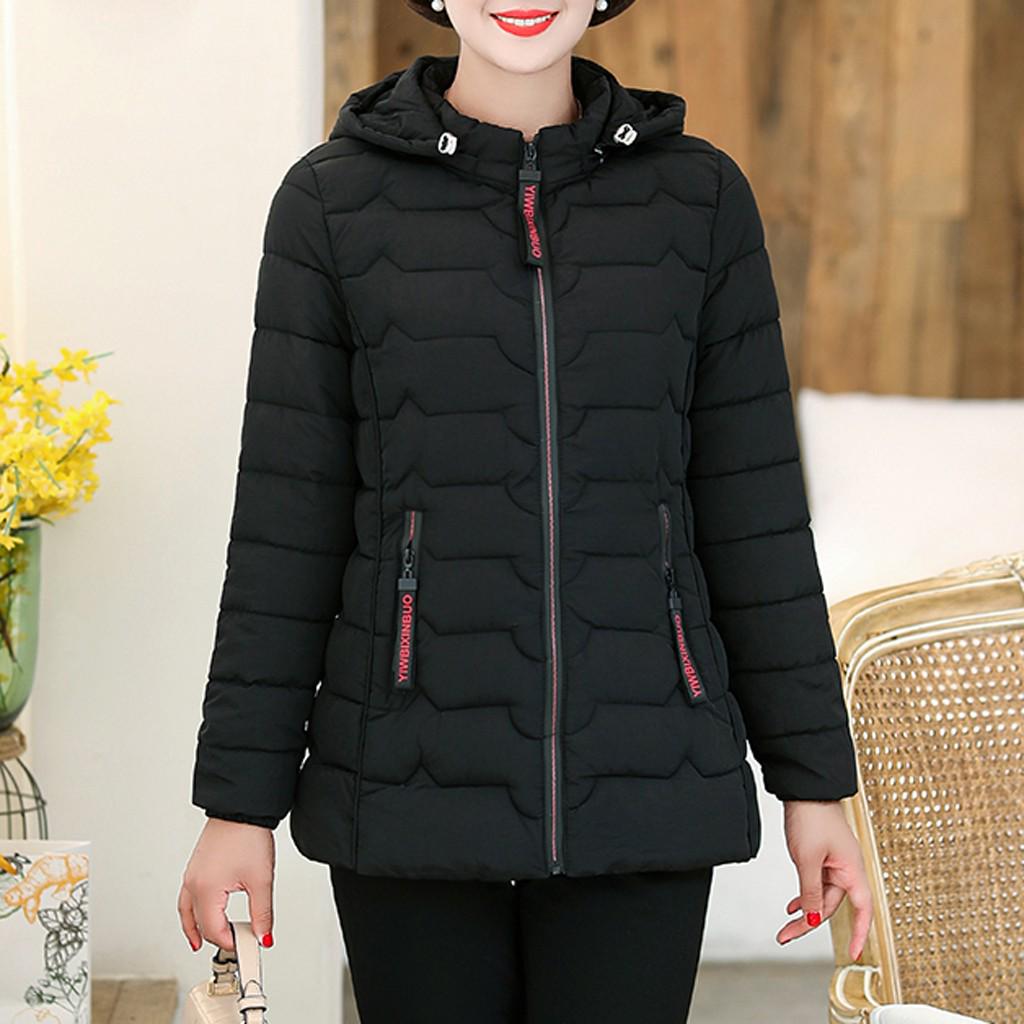 Winter Women Solid Print Pocket Hooded Button CardiganKnit Long Sleeve Long Coat