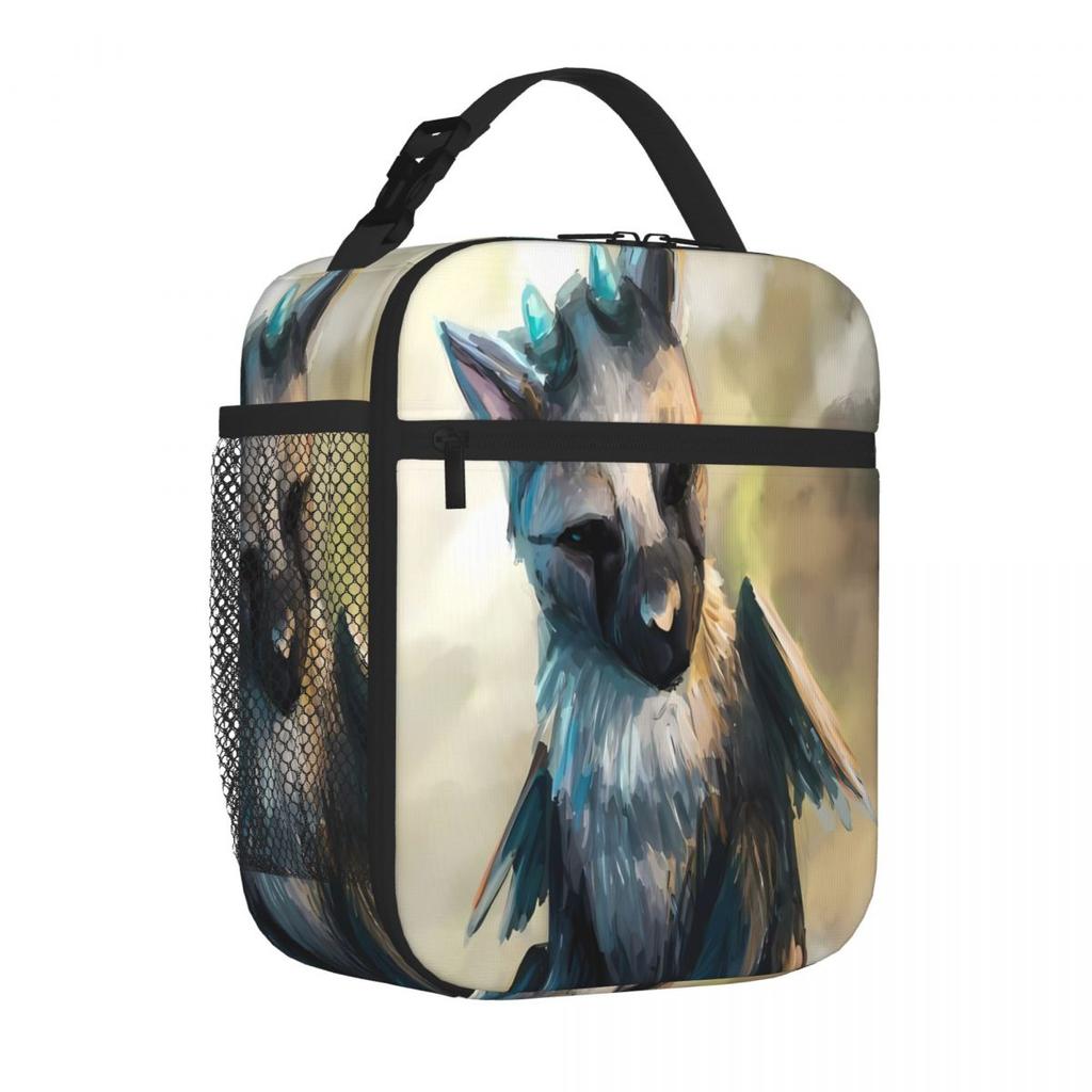 Bestselling Trico - The Last Guardian Fruit Print Waterproof Lunch Bag Playground Snack Thermal Lunch Bag