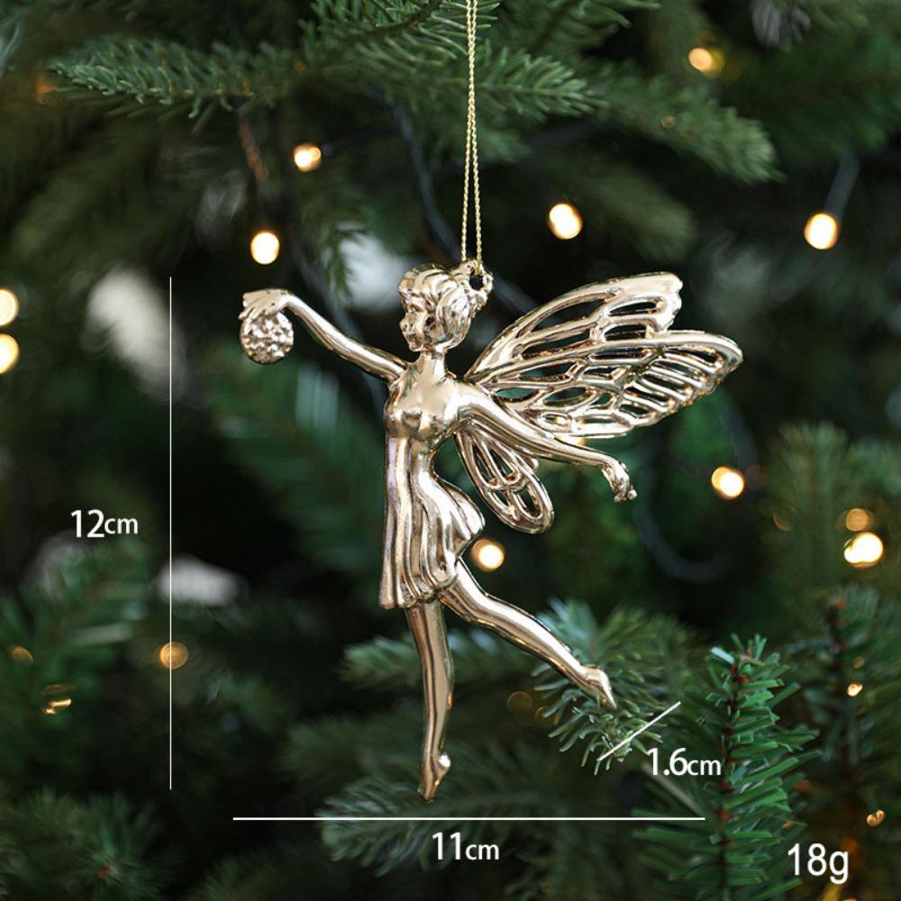 Пластиковые ангелы, рождественские подвески, снежинки, елочные украшения для дома