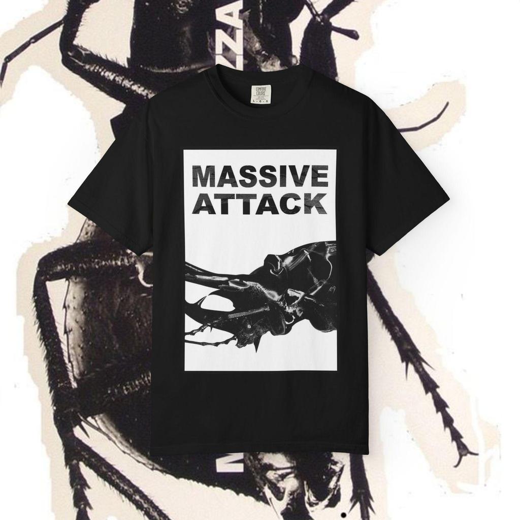 Massive Attack band logo T-shirt | Music Tee, Trip Hop Poster Design