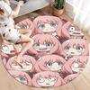 Spyfamily Round Area Rug Carpet Rug For Living Room Bedroom Sofa Playroom Decor Nonslip Floor Mat
