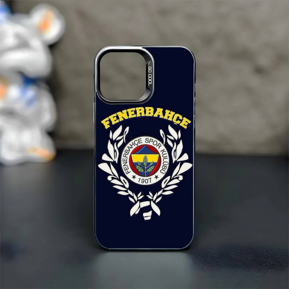 1 шт. Т-Турция Фенербахче-E Чехол для телефона для iPhone17,16,15,14,13,12,11 Plus,Pro Max Черный Матовый Ударопрочный Чехол