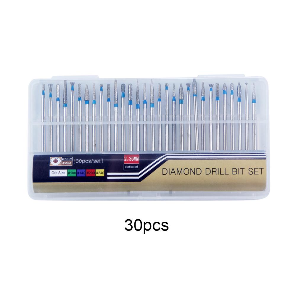 For 30pcs Apparatus Professional Electric Manicure Pedicure Cuticle Nail Art Files Drill Bit Kit