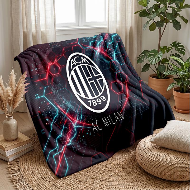 AC Milan Theme blanket Soft Flannel Blanket Plush Throw Blanket Cozy Sofa Bed Blanket for Home Decor