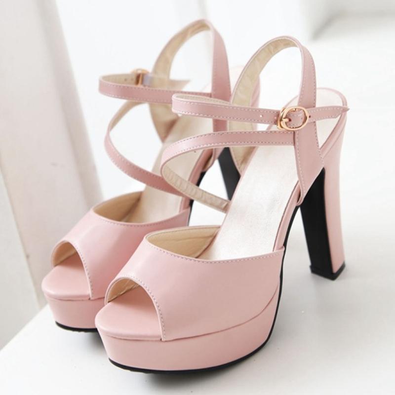 Модные сандалии-гладиаторы женские летние туфли сексуальные высокие каблуки сандалии на платформе элегантные розовые белые синие туфли для свадебной вечеринки женские