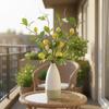 Green Leaves Lemon Fruit Branch with Flower Simulated Fruit Tree  Living Room Porch