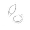 Серьги Tide Summer Silver Double Line Large Circle Thin Circle Temperament Gold Versatile Earrings