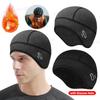 Winter Fleece Cycling Cap Windproof Thermal Skull Cap Helmet Liner Running Skiing Motocycle Riding MTB Bike Hat W/Glasses Hole