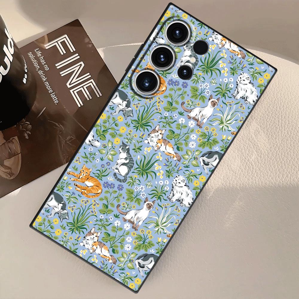 Мультяшный Цветочный Животный Чехол для Samsung Galaxy S25 S23 Note 20 8 9 10 S10 S9 S24 Plus S26 S21 FE S20 Ultra Funda Чехол для Телефона