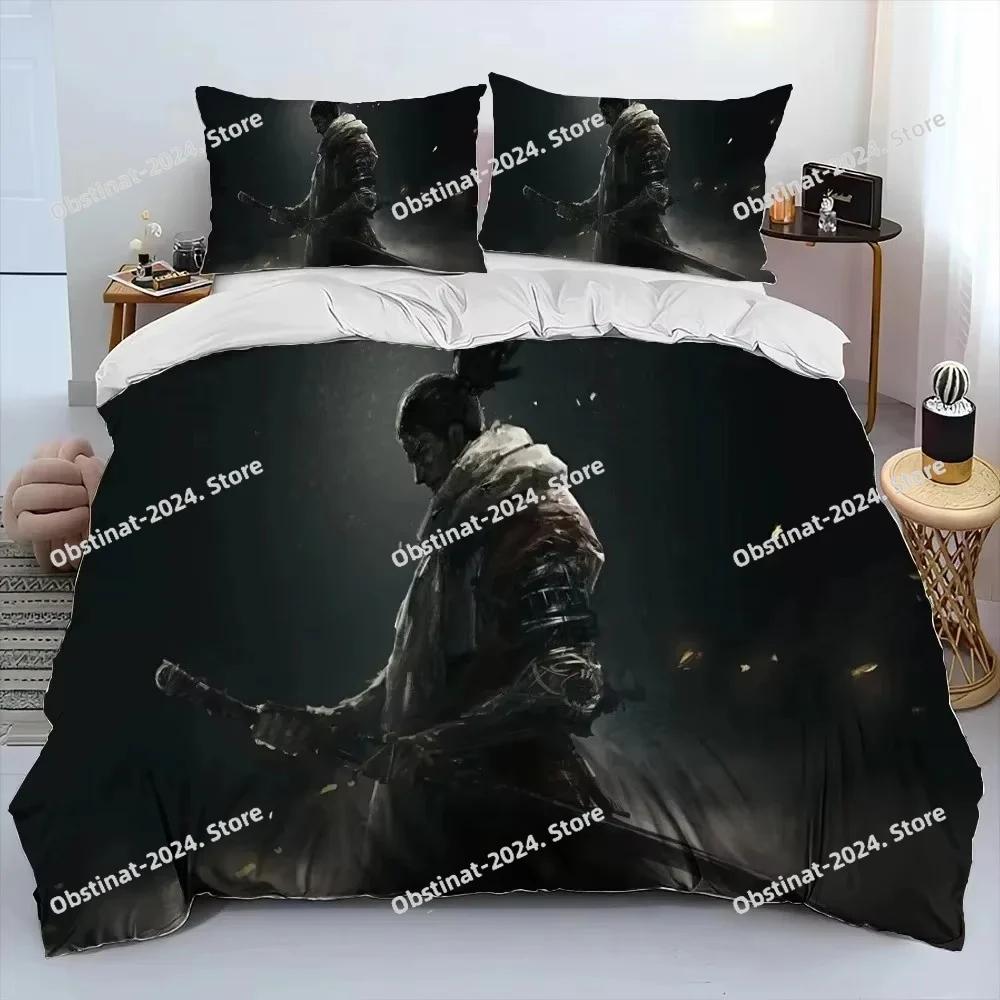 S-Sekiro Shadows Die Twice Игровой Комплект Постельного Белья Пододеяльник Полный Queen King Размер Наволочка Печатный Комплект Постельного Белья Для Взрослых Детей Спальня