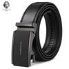 LAORENTOU Men's Leather Automatic Buckle Belt Cowhide Casual Business Waistband Gift for Men Practical Birthday Present