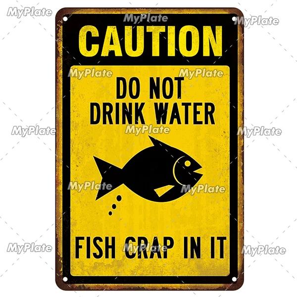 [MaPalte] Винтажный Предупреждающий Металлический Знак Акулы Жестяной Знак Украшение Табличка Домашний Настенный Декор Знак для Бара Домашний Декор Постер Дропшиппинг