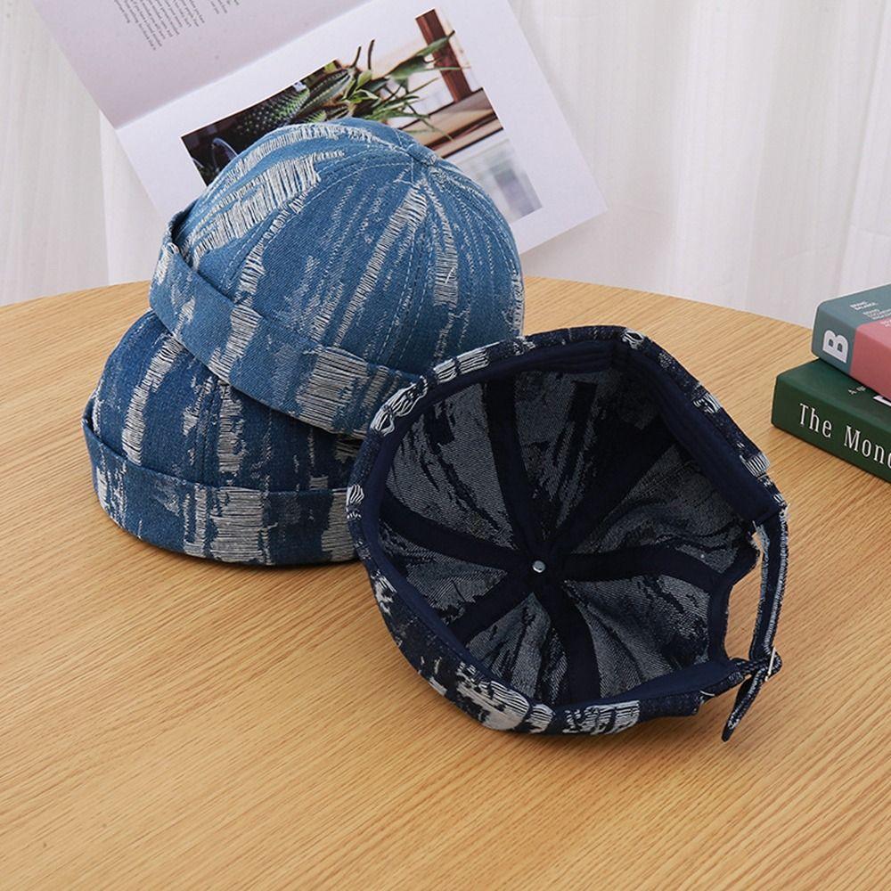 Adjustable Brimless Skullcap Breathable Melon Cap Fashion Beanie Hat Streetwear