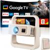 2026 Latest Projector TV Netflix Official Home Use Native 1080P 4K Compatible Automatic Keystone Correction 1500 ANSI High Brightness Large Screen