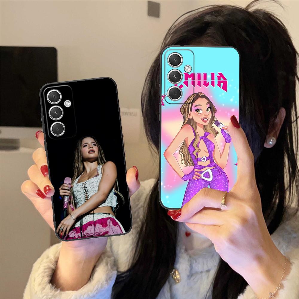 Милый Чехол для Телефона Emilia Cute Mernes для Samsung Galaxy S25 S24 S23 S22 S21 S20 Note20 Plus FE Ultra Цветная Печать Чехлы для Мобильных Телефонов