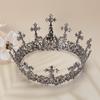 Retro Palace Crown Crown Baroque Iron Cross Decorative Crown High-end Headwear