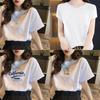 Casual White Cotton T Shirt With 3d Print For Spring Summer Daily Wear
