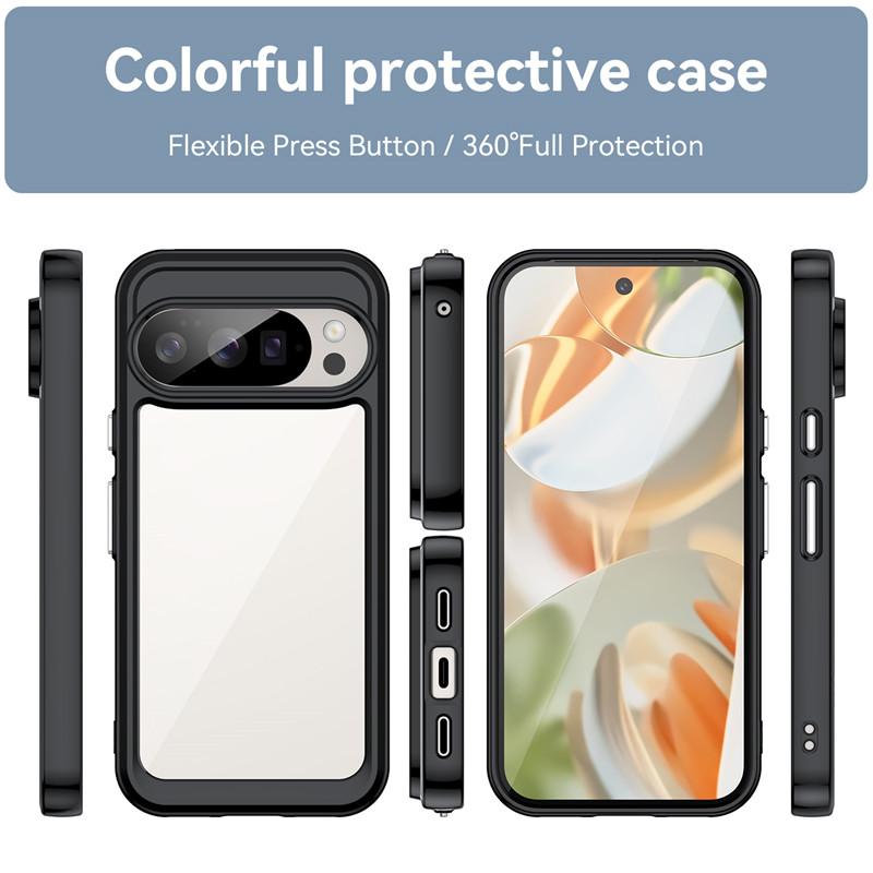 Для чехла Google Pixel 10 Pro Чехол Google Pixel 10 Pixel 10 Pro Funda Противоударный Прозрачный ПК + ТПУ Силиконовый Защитный Чехол для Телефона
