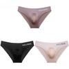 3PCS Men's Ice Silk Seamless Triangle Underwear Nude Feeling Sports Quick-Dry Thin Soft Type Elastic and Breathable for Summer