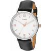 Timex Men's Southview 41mm Leather Strap Watch, Black/White/Rose Gold Tone, Quartz Movement.