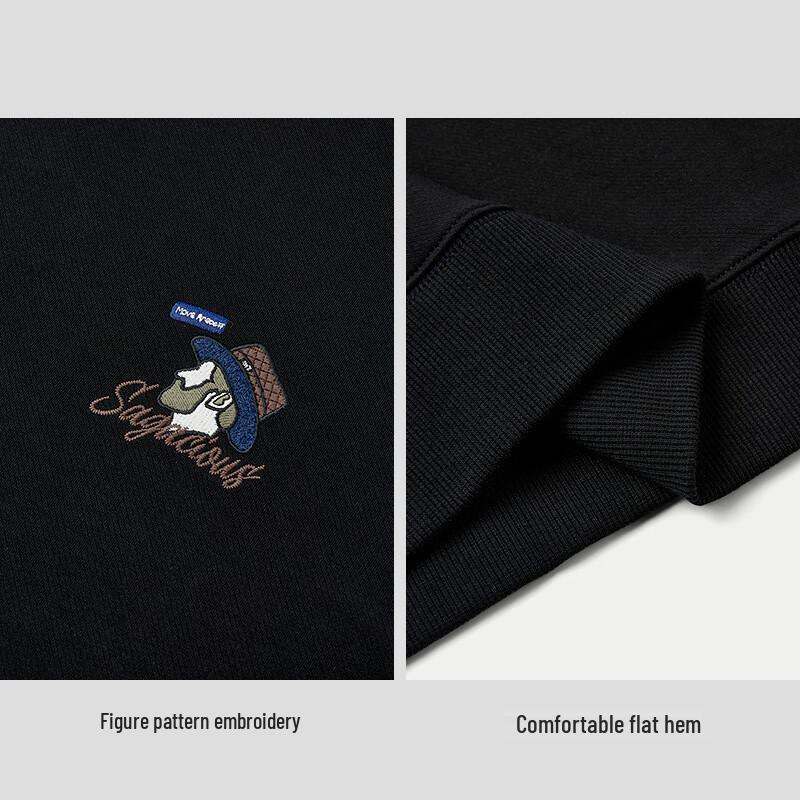 HLA Men's Zeng Shunxi Inspired Twill Cloud Soft Cotton Sweatshirt