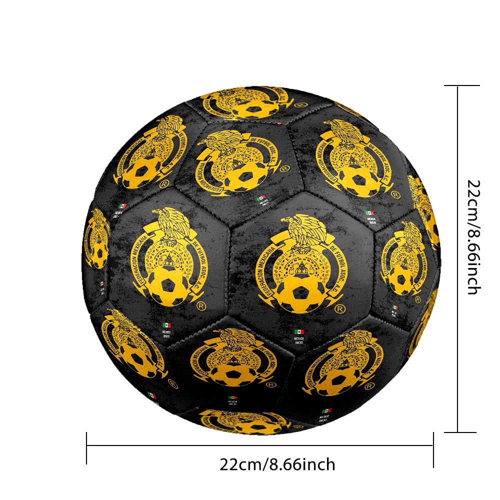 1pc Mexico Soccer Crest Office Size 5 Soccer Ball, Suitable for Practice Matches/tournament Training,Lightweight and Durable mxg7032