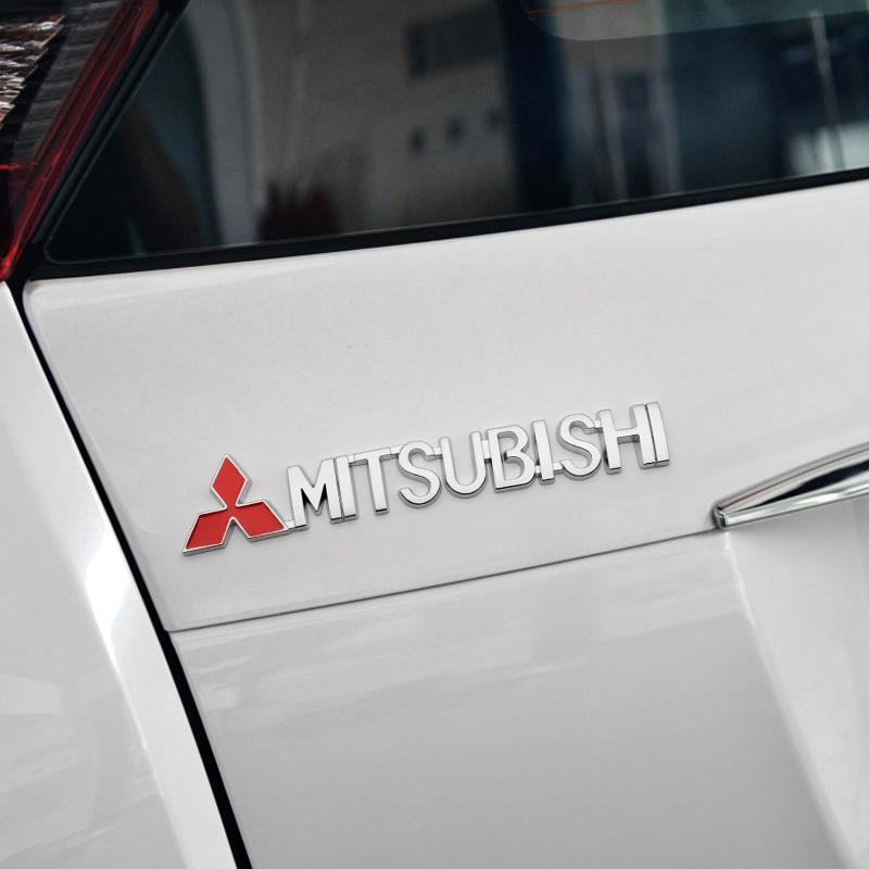 Car  3D Aluminum Badge Car Styling Body Car Side Fender Decorative Sticker For MITSUBISHI Lancer EX Competition Outlander ASX