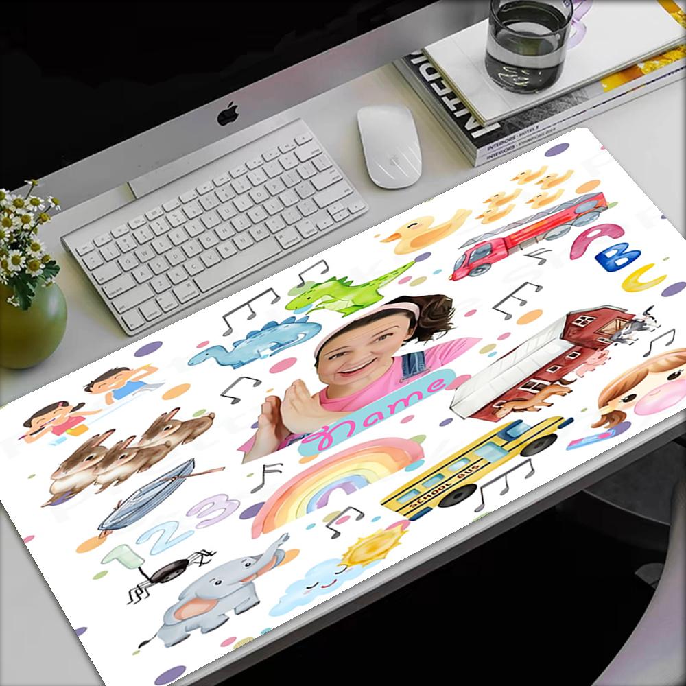 Custom Name Ms. Rachel Theme Mouse Pad, Non Slip Rubber Base, Multifunctional Office & Home Decor, Perfect for Workspace Personalization.