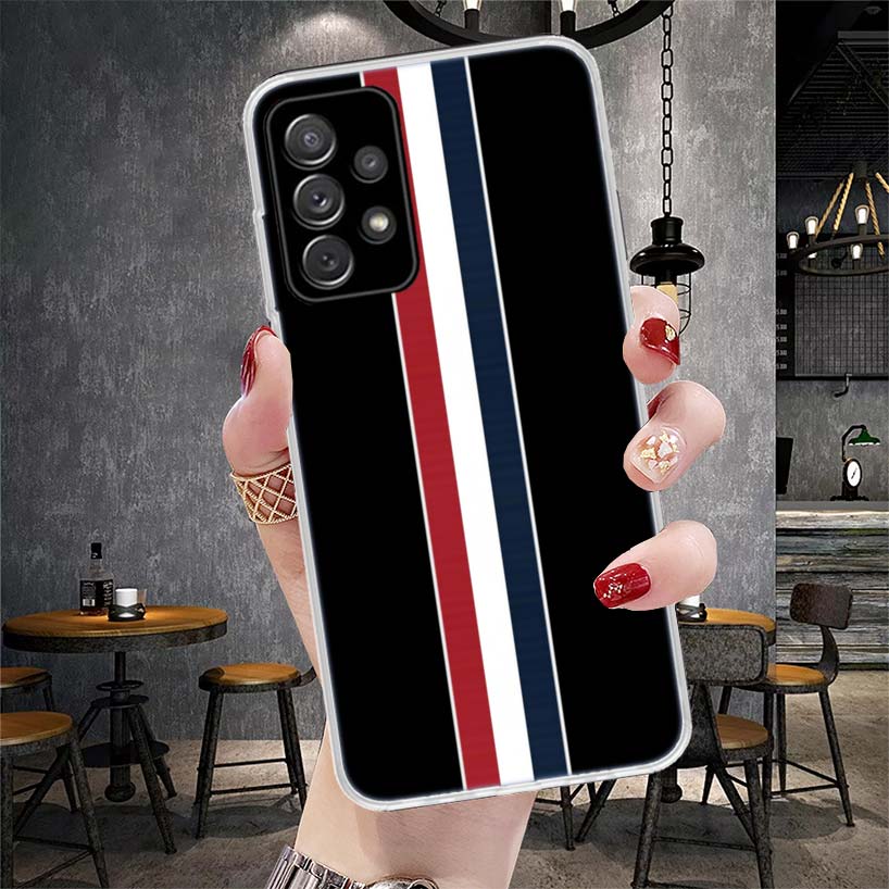 Роскошная Спортивная Линия Cool Stripes Мягкий Чехол Для Телефона Для Samsung Galaxy S22 S23 S24 S25 Edge S26 Ultra S20 FE S21 Plus + Fundas Coque