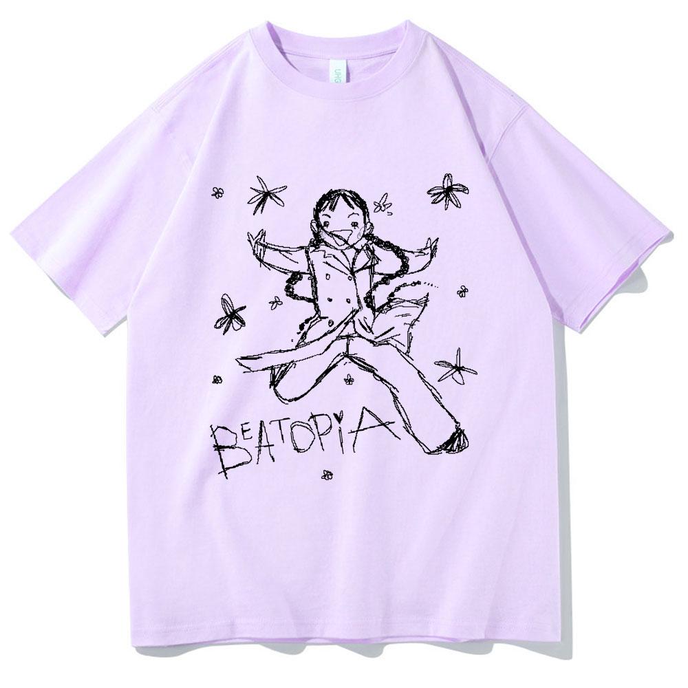 Singer Beabadoobee Beatopia Album Tshirt Fashion Oversized Streetwear Summer Male Vintage Tshirt Unisex Pure Cotton T Shirts
