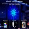 Светодиодная лента для фейерверков RGB с Bluetooth-приложением, управление через USB, цветная музыка для свадебной вечеринки, спальни, декора, освещения