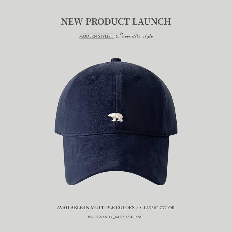 Summer American Baseball Cap Children'S Versatile Soft Top Polar Bear Peaked Cap Men'S Trend Brand Face Small Sunscreen Cap