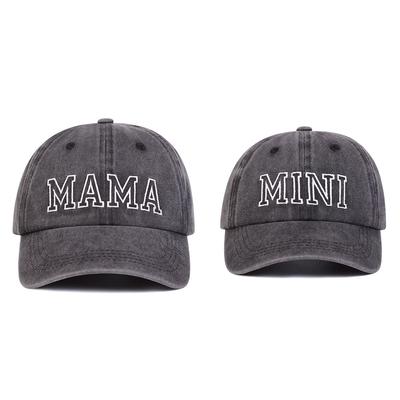 MAMA MINI Вышитая бейсболка с надписью семейные шляпы уличная регулируемая солнцезащитная шляпа для отдыха весна осень путешествия туризм пляжный отпуск