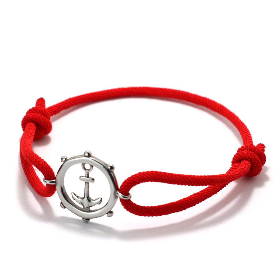 Браслет из нержавеющей стали с якорем, мужской, плетеный, миланский, ручной, женский, нейлоновый, морской, браслет, штурвал, повседневные украшения на запястье