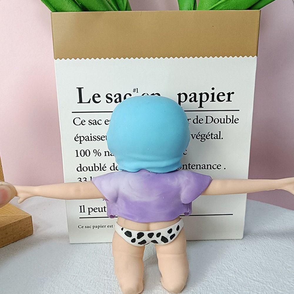 TPR Cartoon Fidget Toy Silicone Pinch Decompression Toy Masked Doll Squeeze Toy  Kids Tricky Doll