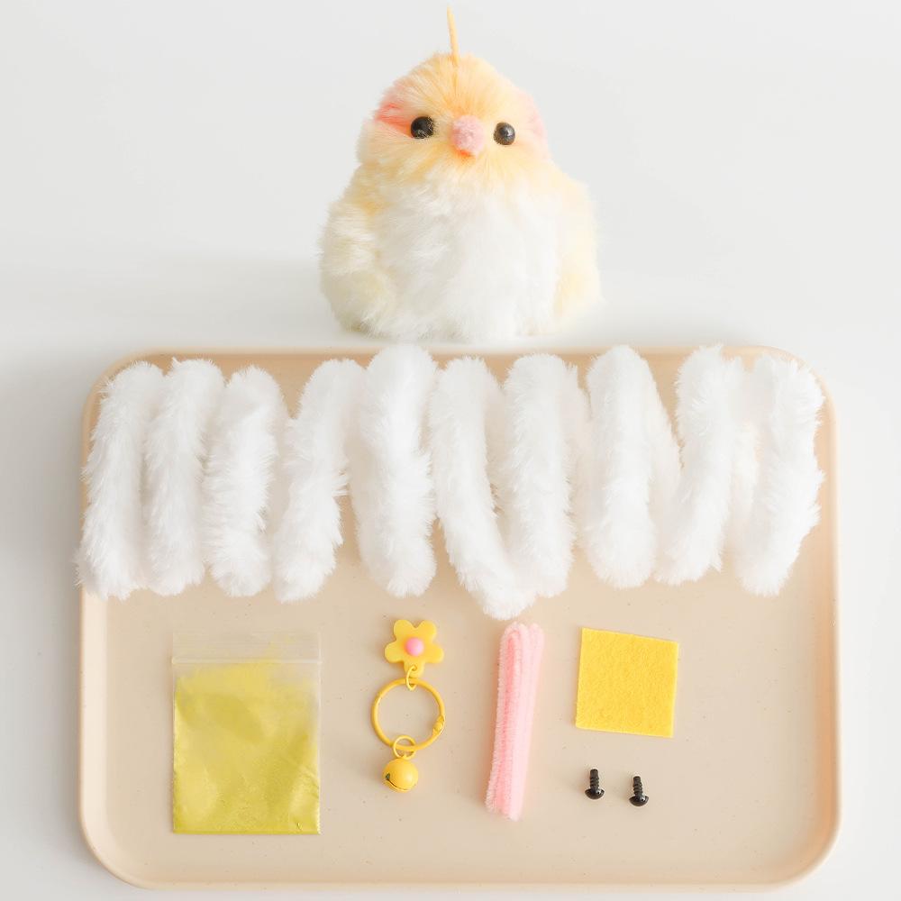 Cute Animals Plush Pipe Cleaners for Bird Materials Kit Doll Material Set for Creative DIY Birthday Gifts Mini Pet Decoration