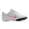 Nike Футбольные бутсы для детей Nike Mercurial Vapor 12 JR Academy TF, нескользящие, износостойкие, низкие, серый/красный, артикул AH7342-060