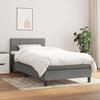 Maison Exclusive - Sommier À Lattes De Lit Et Matelas Gris Foncé 90x190 Cm Tissu