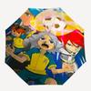 1 шт. Внешний зонт Captain Tsubasa - Автоматическое открытие/закрытие, Портативная 3-складная конструкция с 8-реберным железным каркасом - Идеальный подарок для фанатов, путешественников, Дай