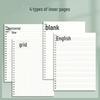 Spiral Bound A5/B5 Notebook: Lined, Grid, & Blank Pages, Ideal for Students and Planning