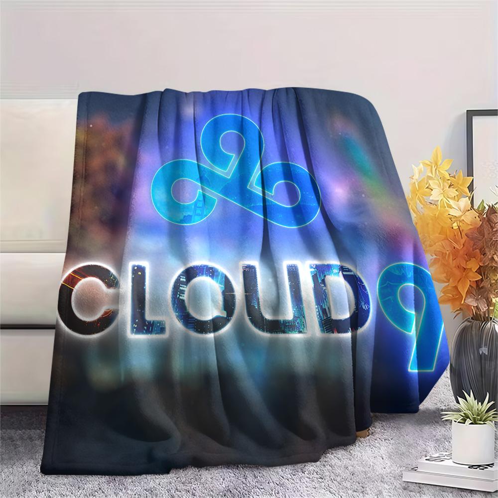 Cloud9 logo Print Flannel Blanket, High quality Comfortable for All Seasons, Home Decor, Warmth and Comfort, Perfect for Christmas Gifts
