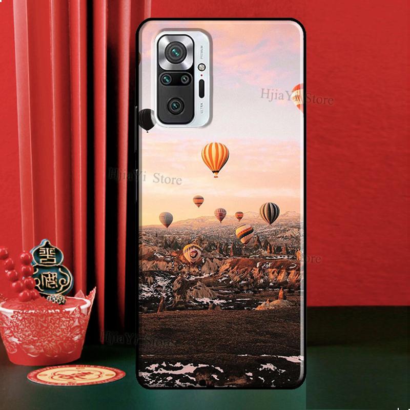 Hot Air Balloon Travel Mountain Case For Xiaomi Redmi Note 12 Pro 11 9 8 10 Pro 9S 10S 11S 12S Redmi 12C 9C 10A 10C Cover