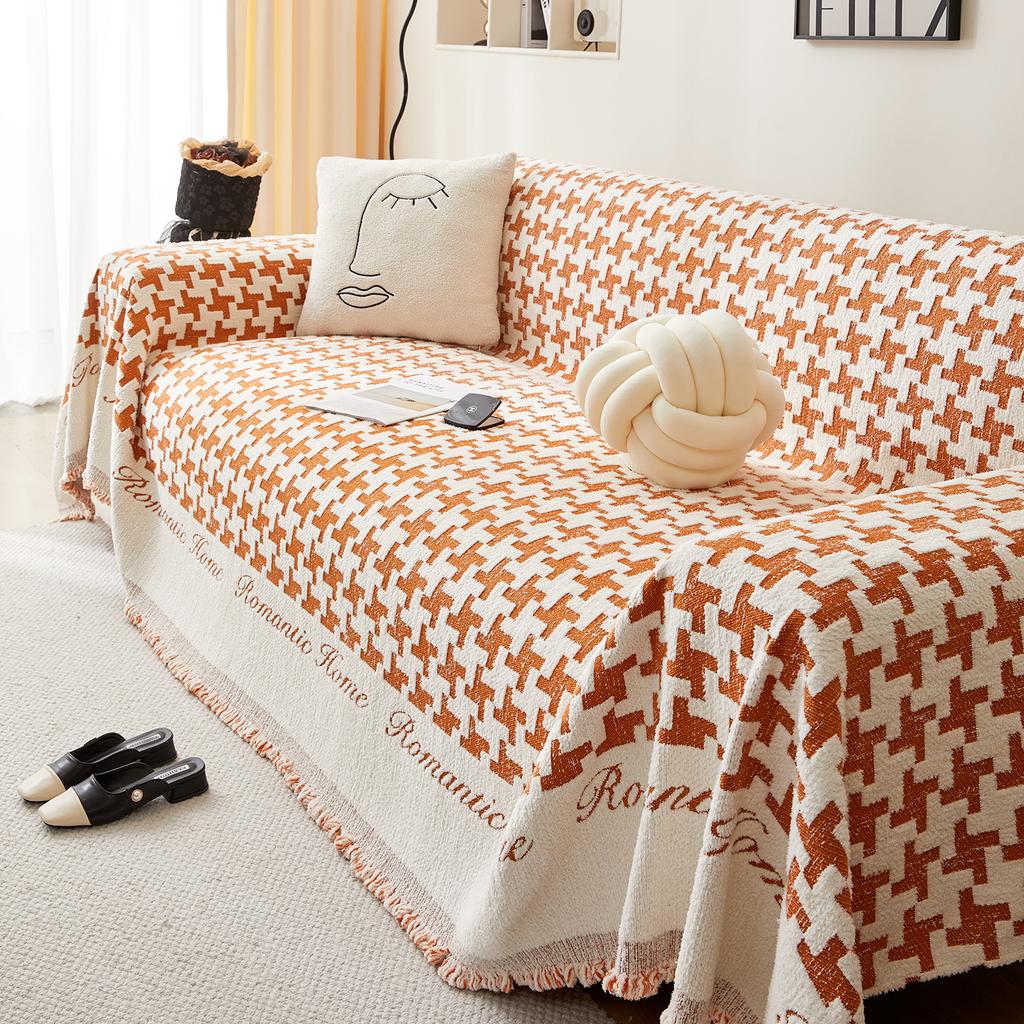 Полотенце для дивана с рисунком «гусиные лапки», универсальное эластичное покрывало для дивана Four Seasons, универсальное цельное полное покрытие, чехол для дивана с защитой от кошачьих царапин