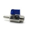 Mini Ball Valve: 304/316 Stainless Steel, 1/8" M/F Thread, 1/4" Double Male, 3/8" Double Female, Pagoda Type.