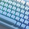 Xiaomi Градиентные синие кейкапы с боковой печатью, профиль Cherry, double shot PBT, 136 клавиш для переключателей Cherry Gateron MX, игровая клавиатура